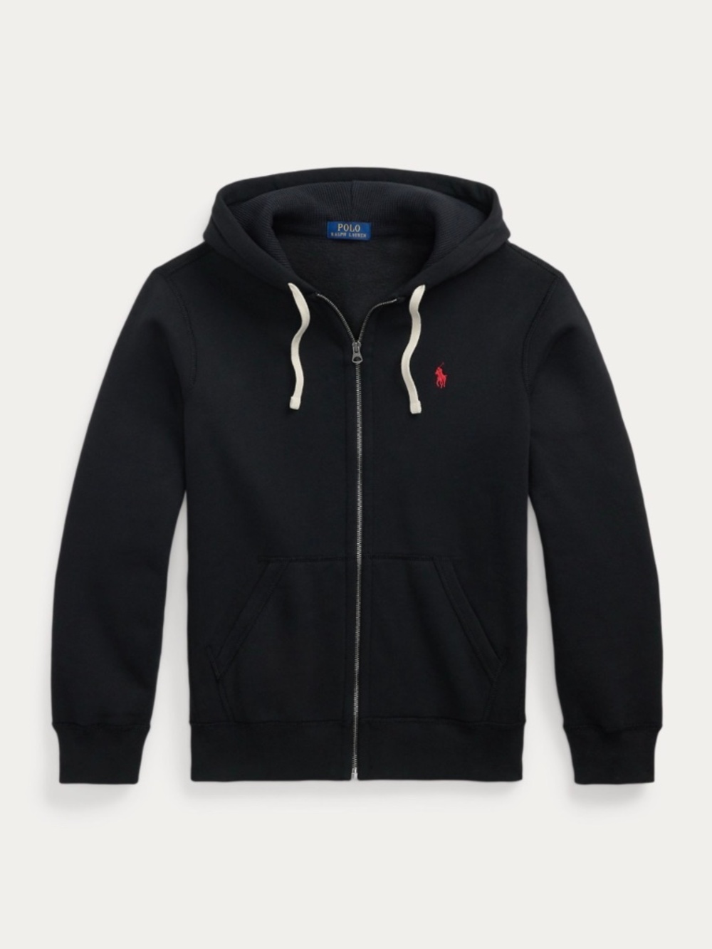 Polo Ralph Lauren Full-Zip Hoodie – Black - Size M
